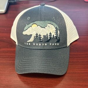 The North Face Black and Gray Mountain Cap